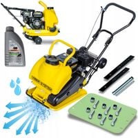 ZAGĘSZCZARKA GRUNTU UBIJAK 90KG MATA + OLEJ + ZRASZACZ + KOŁA TRANSPORTOWE