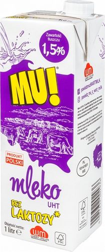 12x Mleko UHT Wart-Milk MU! bez laktozy 1.5% 1l na Arena.pl