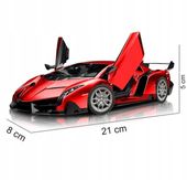 SAMOCHÓD ZDALNIE STEROWANY RC NA PILOTA - LED OTWIERANE DRZWI LAMBORGHINI
