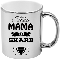 KUBEK SREBRNY PREMIUM Z NADRUKIEM DLA MAMY PREZENT DZIEŃ MATKI