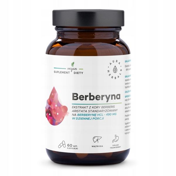 Aura Herbals Berberyna 490 mg 60 kapsułek zdjęcie 1