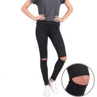 sportowe legginsy fitness trening czarne leg19l