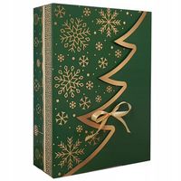 35x25x10 CM PUDEŁKO PREZENTOWE REKLAMOWE ŚWIĄTECZNE CHOINKA GRATIS 1605 D