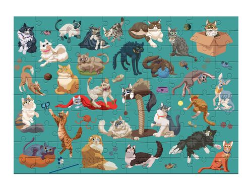 Puzzle ”Zawody”, Zabawne Koty, Ilość Elementów 100, Dodo,  300626 na Arena.pl