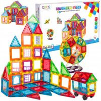 Klocki magnetyczne zestaw panele konstrukcyjne okienka duże 3D 80 el