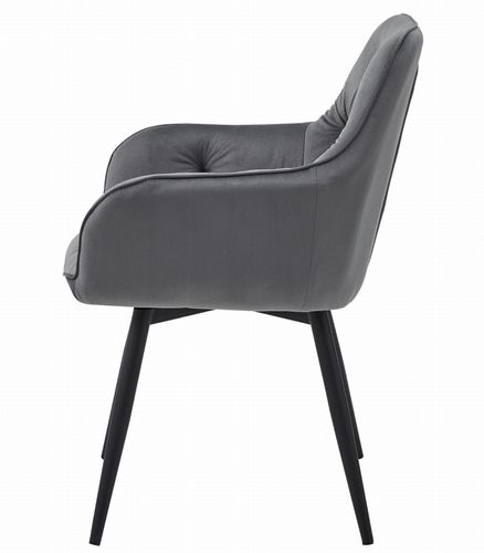 Krzesło JORK360 - ciemny szary aksamit / nogi czarne x 2 na Arena.pl