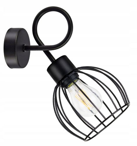 LAMPA KINKIET E27 ścienny stały loft drut KULA na Arena.pl