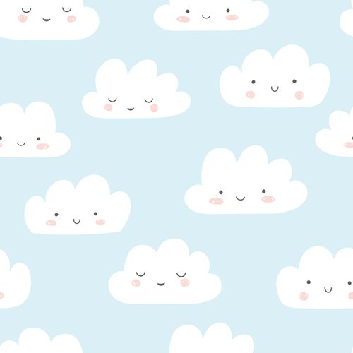 Tapeta Ścienna Do Pokoju Dziecięcego CHMURKI Niebo Styl Boho Bajka na Arena.pl