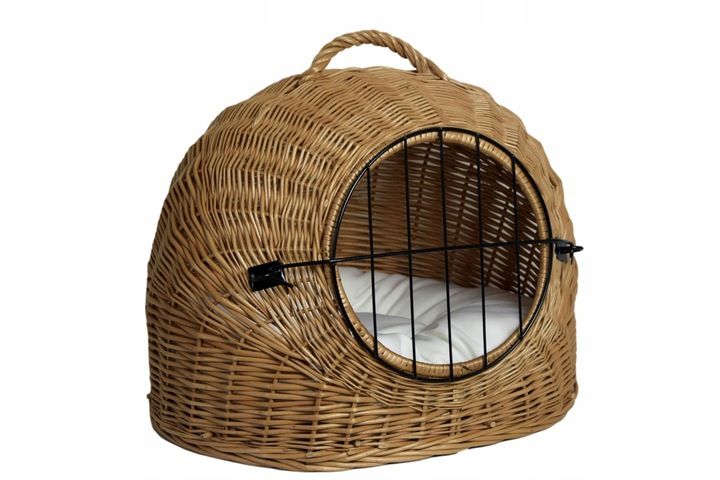 Transporter wiklinowy BUDA dla kota + poduszka zdjęcie 6