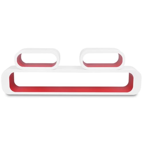 Półki Ścienne Kostki, 6 Szt., Czerwono-Białe na Arena.pl