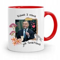 Kubek Czerwony Prezydenta Andrzej Duda Kawa Z Rana
