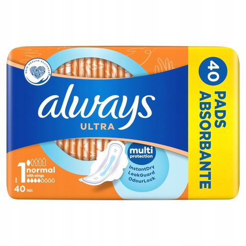 Always Ultra Normal Podpaski ze skrzydełkami 40 szt na Arena.pl