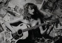 Plakat 66,5x46,5cm Młoda Gitarzystka