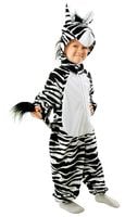 strój zebra 122/128 kombinezon paski białe czarne