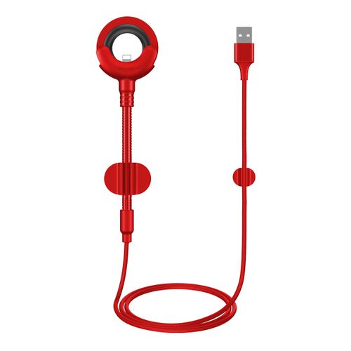 Uchwyt samochodowy kabel 2w1 Iphone Baseus O-type czerwony na Arena.pl
