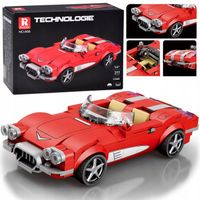 Klocki techniczne Retro auto CZERWONY KABRIOLET z lat 50. 311-ele ZA5790