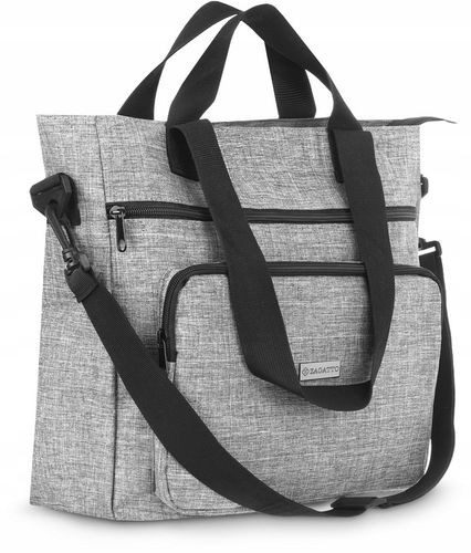 Torba damska duża torebka shopper szara pojemna z paskiem na ramię ZAGATTO na Arena.pl