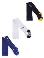 Rajstopy chłopięce bawełniane we wzory z ABS 3PAK 80-86 YOCLUB