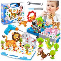 KLOCKI KONSTRUKCYJNE WKRĘTARKA ŚRUBKI WALIZKA ŚRUBOKRĘT KLUCZ ZESTAW 289 EL