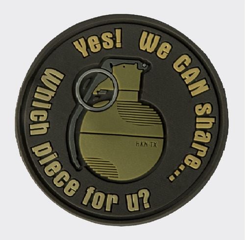 Emblemat Granat "WE CAN SHARE" - PVC - Brązowy na Arena.pl