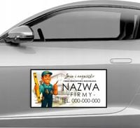 Magnes na samochód reklama magnetyczna 60x30 cm FIRMA REMONTOWO BUDOWLANA