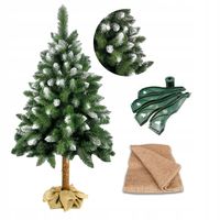 CHOINKA SZTUCZNA 180 CM NA PNIU PIĘKNA SOSNA DIAMENTOWA GĘSTA OŚNIEŻONA HIT