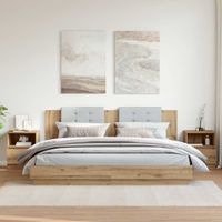 Szafki nocne, 2 szt., dąb artisan, 40x40x50 cm