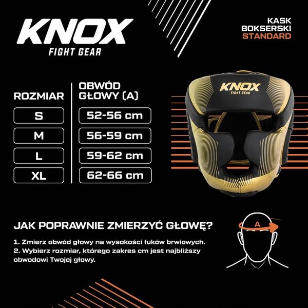 Kask Bokserski KNOX - treningowy sparingowy - BOKS KICKBOXING MUAY zdjęcie 4
