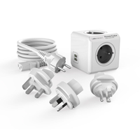 Listwa podróżna kostka Allocacoc Cube 2xUSB +wtyczki UK USA ŚWIAT+kabel