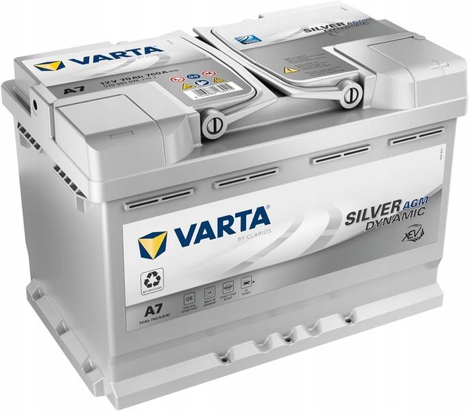 AKUMULATOR SAMOCHODOWY VARTA SILVER AGM E39 START-STOP 70AH 760A A7 zdjęcie 1