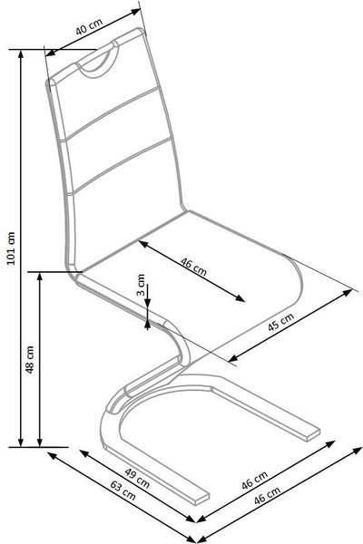 Krzesło Georgia białe PU zdjęcie 3