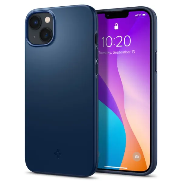 Etui Spigen Thin Fit na iPhone 14 Plus - niebieskie zdjęcie 1