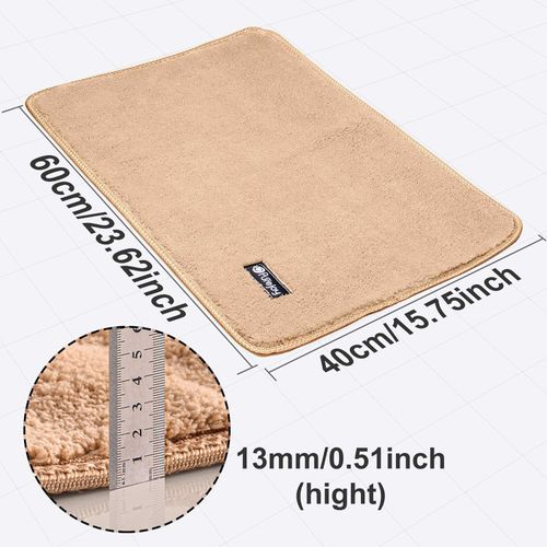 Dywanik Łazienkowy z Mikrofibry 40x60cm Beżowy na Arena.pl