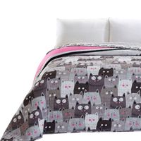 Narzuta CATS drukowana z mikrofibry 240x260 koty DecoKing