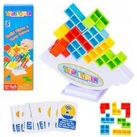 Gra Zręcznościowa TETRIS Balansująca Wieża Ruchoma Układanka Klocki Zestaw