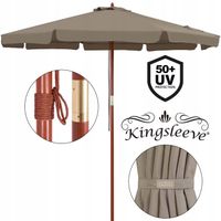 Parasol ogrodowy drewniany plażowy balkonowy składany na balkon taras 330cm
