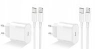 ŁADOWARKA DO TELEFONU IPHONE 2 SZT 20W KABEL USB-C-LIGHTNING SAKAHYRO