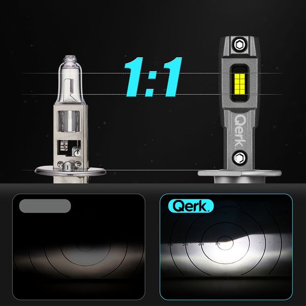 ŻARÓWKI LED H1 QERK 1 DO 1 WIĘCEJ ŚWIATŁA CAN RETROFIT IDEALNIE DOPASOWANE zdjęcie 6