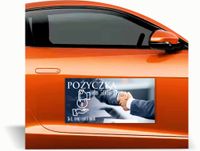 Magnes na samochód reklama magnetyczna 60x30 POŻYCZKA duży wybór wzorów