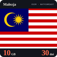 Karta eSIM Internet Malezja 10 GB na 30 dni - bez rejestracji