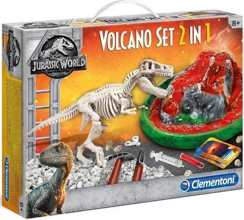 CLEMENTONI Wulkan + T-REX Jurassic World na Arena.pl