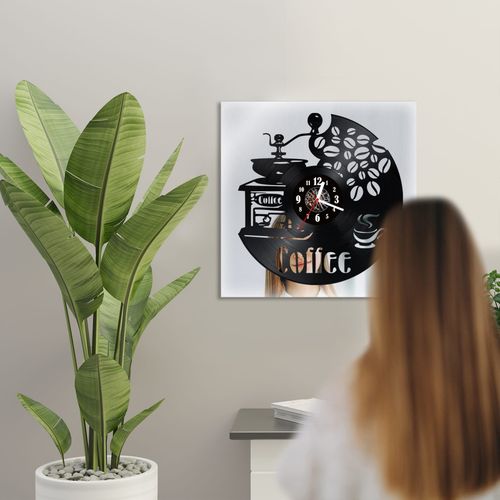 Zegar Ścienny z płyty winylowej na lustrze JEDZENIE  19 wzorów 30x30cm na Arena.pl