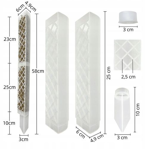 Podpora do roślin pnączy do mchu Sphagnum Palik Tyczka Do Monstery 50 na Arena.pl