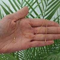 Łańcuszek srebrny pozłacany Rolo 50cm 1,5mm 925