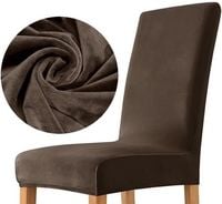 POKROWIEC NA KRZESŁO WELUR PREMIUM BRĄZOWY