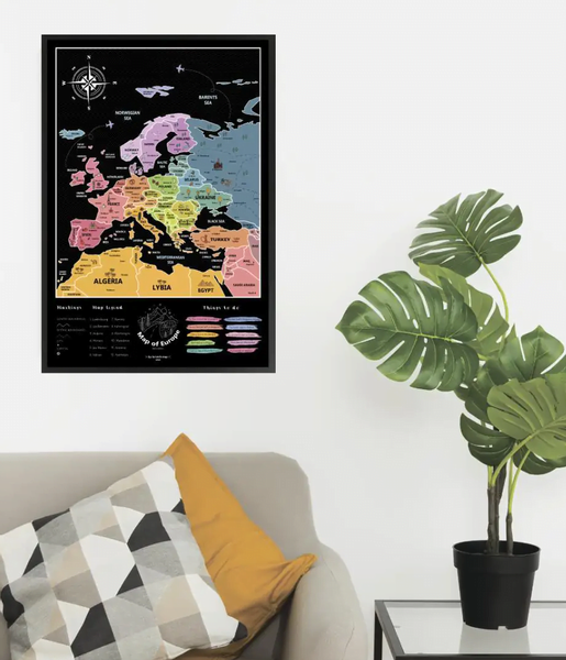 MAPA EUROPY - Złota Mapa Zdrapka zdjęcie 4