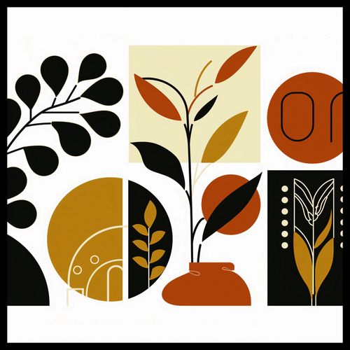 Plakat 70x70cm Kolaż Botaniczny na Arena.pl