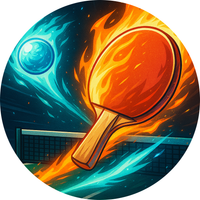 Opłatek na tort Ping Pong Tenis Stołowy Rakietki