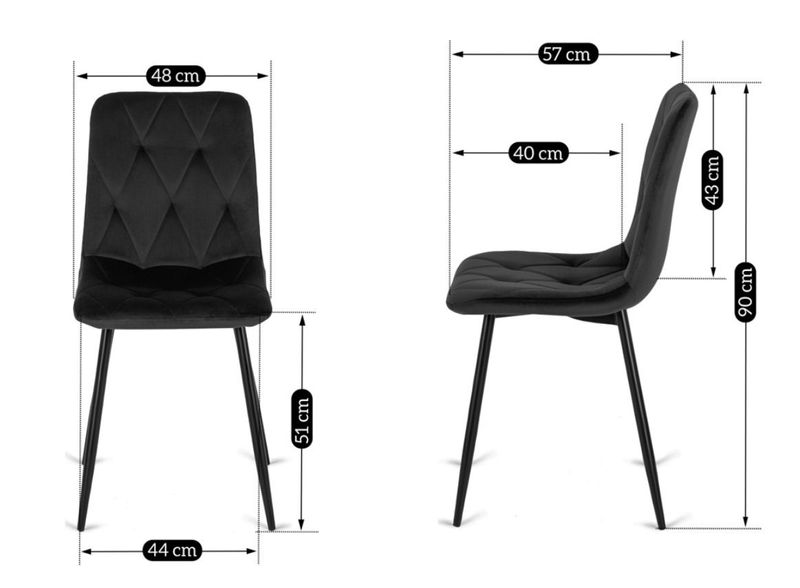 Krzesło tapicerowane BORGO VELVET PINK zdjęcie 7