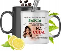 Kubek Magiczny Dla Babci Czarny Zmieniający Kolor Z Nadrukiem Ze Zdjęciem